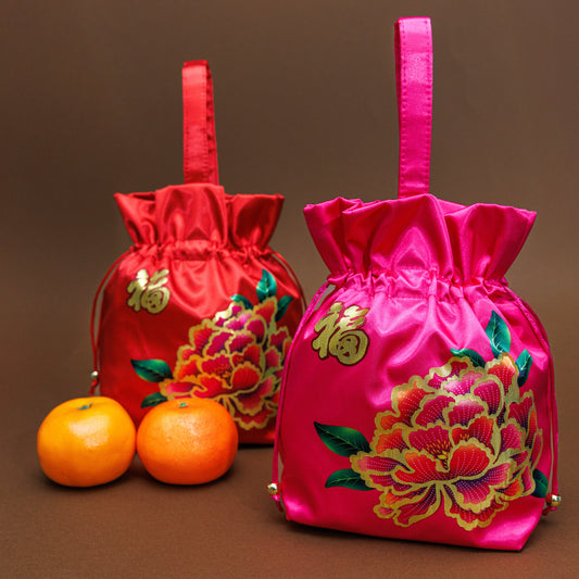 2026 Peony Tangerine Pouch