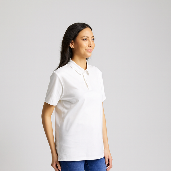 White Polo Shirt – 100% USA Luxury Pima Cotton, Tailored Fit