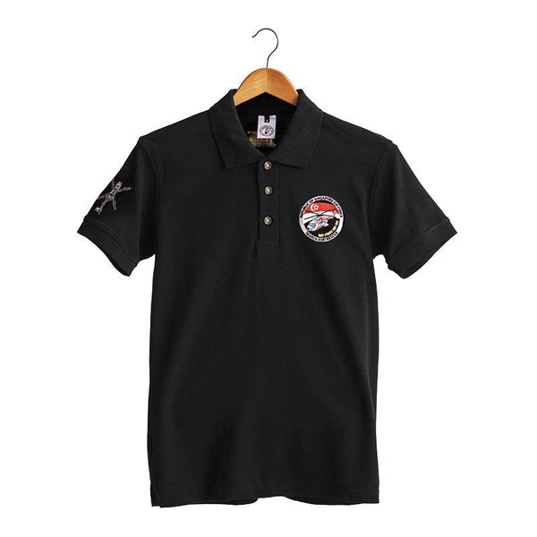 SAF Customised 100% Cotton Pique Short Sleeve Polo Shirt with Patch - Shevron